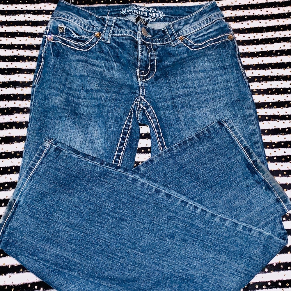 Paisley Sky size 2 denim jeans! EUC